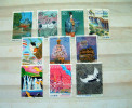 Japan 2000 - 2001 Flowers Cranes Birds Costume Bridge Waterfall Fireworks Lights - Ongebruikt