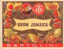04418 "RHUM JAMAICA BERTOLINI - TORINO (COLLEGNO) " ETICHETTA ORIGINALE - Rhum