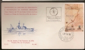 Brazil & FDC Centenary Of The Directorate Of Hydrography And Navigation Of The Brazilian Navy, Marine Map, 1776-1976 - FDC