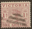 VICTORIA 1886 1/- Brown QV SG 321 U #QI523 - Used Stamps