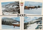 CPSM SAXEL (Haute Savoie) - Vues Générales Et Pistes De Ski De SUPER SAXEL 4 Vues - Boëge