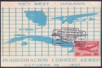 2012-CE-21 CUBA 2012. SPECIAL CANCEL. VUELO HABANA- KEY WEST. FLIGHT HAVANA-KEY WEST. CORREO AEREO - Covers & Documents