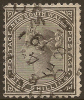 NSW 1871 1/- Black QV P13 SG 221 U #QB22 - Used Stamps