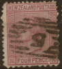 NZ 1874 4d QV COMPOUND Perf P12.5x12.5x10x12.5 SG 162 U #QM214 - Used Stamps