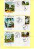 3 Enveloppes 1er Jour 1973. Cote EST  Nouvelle Calédonie; Paysages - Oblitérés