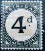 TRINIDAD 1885 4d Due MH ScottJ5 CV$45  WATERMARK : CROWN & CA - Trinidad & Tobago (...-1961)