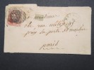 BELGIQUE - Lettre ( Avec Texte ) De Bruxelles Pour Paris En 1849 - Aff. 40c ( Touché) - Rare - A Voir - Lot P12942 - 1849-1850 Medaglioni (3/5)