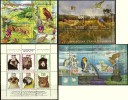 BULGARIA Lot Of 4 S/S MNH FAUNA Zoo Animals Birds EAGLE PARROT LYNX CAMMEL SEAL - Collections, Lots & Series
