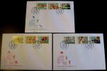 Suisse - 1999 Jeux Des Petits états - 3 FDC With 9 Stamps - Lettres & Documents