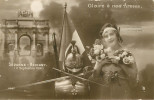 Militaria - Guerre 1914-18 - Patriotiques -Drapeau - Dragons - Sezanne - Revigny (11 Septembre 1914)- Gloire à Nos Armes - Guerre 1914-18