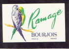 Carte Parfum  -  BOURJOIS - RAMAGE  -  Paris - Anciennes (jusque 1960)