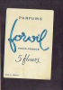 Carte Parfum  -  5 FLEURS De FORVIL - Paris - Anciennes (jusque 1960)