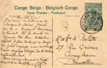 CONGO BELGE ENTIER POSTAL ILLUSTRE POUR LA BELGIQUE - Briefe U. Dokumente