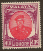 JOHORE 1949 40c Sultan SG 149 HM #QU222 - Johore