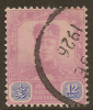 JOHORE 1922 12c SG 113 U #QU161 - Johore