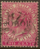 JOHORE 1884 2c Pale Ose SG 10 U #QU123 - Johore