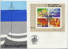 NORWAY 1985 Stamp Day - Working Life I Block On FDC.  Michel Block 5 - FDC