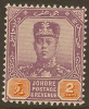 JOHORE 1910 2c SG 79 HM #QU137 - Johore