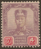 JOHORE 1904 4c SG 64 HM #QU134 - Johore