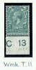 1924-234 George V With Simple Cypher Wmk  SG 378 * M Control Number  C 13 - Nuevos