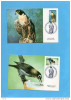 NOUVELLE CALEDONIE-2 CARTES MAXIMUM-OISEAUX Faucon Pelerin+zosteropscad 26 Aout 1987 - Covers & Documents