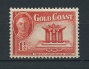 GOLD  COAST    1948     1 1/2d  Scarlet     MH - Goudkust (...-1957)