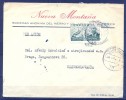 1944 , CANTABRIA , SOBRE COMERCIAL DE LA SOCIEDAD ANÓNIMA DEL HIERRO Y EL ACERO DE SANTANDER, CIRCULADO A PRAGA, LLEGADA - Storia Postale