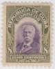 1910-90 CUBA 1910 REPUBLICA Ed.185 8c CALIXTO GARCIA NO GUM DISPLACED CENTER - Unused Stamps