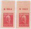 1952-142 CUBA 1952 REPUBLICA Ed.506. 2c CHARLES HERNANDEZ PLATE No.963-64. GUM NO MINT - Unused Stamps