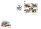 Niger 2015, WWF, Hyena, 4val In BF IMPERFORATED In FDC - FDC