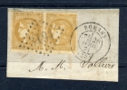 Superbe Paire De 43B Sur Fragment - 1870 Ausgabe Bordeaux