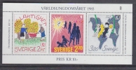 Sweden 1985 International Youth Year M/s ** Mnh (26182J) - Blocs-feuillets