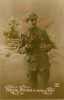 Militaria - Guerre 1914-18 - Patriotiques - Soldat - Bonne Année Et Meilleurs Voeux - Nouvel An - état - Guerre 1914-18
