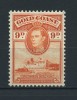 GOLD  COAST   1938     9d  Orange   Perf  12 X 11 1/2     MH - Goudkust (...-1957)