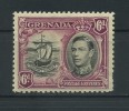 GRENADA   1938   6d  Black  And  Purple   Perf  12 1/2     MH - Grenada (...-1974)