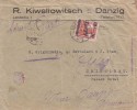 LETTRE / ENVELOPPE : ENVOI De DANZIG à CHISINAU / ROUMANIE Et RETOUR à DANZIG En 1922 - 10 MARK / 7 1/2 GERMANY (t-256) - Brieven En Documenten