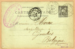 Carte Entier Postal Lyon à Gosselies Belgique 1898 - Other & Unclassified