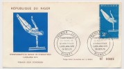 NIGER => 4 Enveloppes FDC => Championnats Du Monde De Gymnastique LJUBLJANA 1970 - NIAMEY - 26 Octobre 1970 - Niger (1960-...)