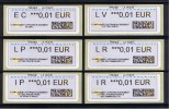 ATM - 0,01X Les 6 Majuscules Possibles EC/LV/LP/ LR/IP/IR-NABANCO De Série- N° 55 Gds COINS RONDS, NOUVEAU PROGRAMME - 2000 Type « Avions En Papier »