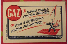 Buvard Gaz . Four à Thermostat. Vers 1950 - Gas, Garage, Oil