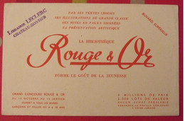 Buvard Bibliothèque Rouge Et Or. Grand Concours. Vers 1950 - Papierwaren