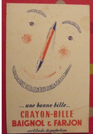 Buvard Crayon Bille Baignol & Farjon. Vers 1950 - Papierwaren