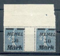 Memel 123bZW ZWISCHENSTEG**POSTFRISCH 120EUR (E7337 - Memelland 1923