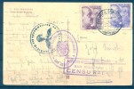 1940 , GUIPÚZCOA , TARJETA POSTAL CIRCULADA A FRIBURGO, VISTA DESDE YSABURU, CENSURAS, MATASELLOS ALEMÁN - Storia Postale