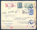 1942 , MADRID , SOBRE CERTIFICADO CIRCULADO A HEIDENAU , CORREO AÉREO , CENSURAS , LLEGADA - Storia Postale