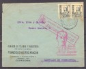 1938 , GUERRA CIVIL , CÓRDOBA , SOBRE CIRCULADO A SANTIAGO DE COMPOSTELA , CENSURA  , LLEGADA , PRO BENEFICENCIA - Storia Postale