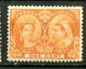 Canada 1897 1 Cent Queen Victoria Issue #51  Unused - Nuovi