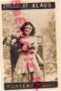 CHROMO PHOTO- CHOCOLAT KLAUS - MORTEAU 25- BEBE- ENFANT- -JEUNE FILLE ROBE DENTELLE FLEURS - Other & Unclassified