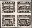 1920 - 1921. Commemorating The Re-union. 20 øre Black. 4-block. (Michel: ) - JF180680 - Proofs & Reprints