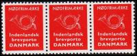 1963. NØDFRIMÆRKE. Indenlandsk Brevporto DANMARK. 3-strip. (Michel: ) - JF180659 - Proeven & Herdrukken